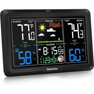 Newentor Weather Station Wireless Indoor Outdoor, Indoor Outdoor Thermometer Wir